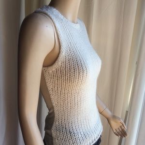 Guess? Sheer White Sweater Tank